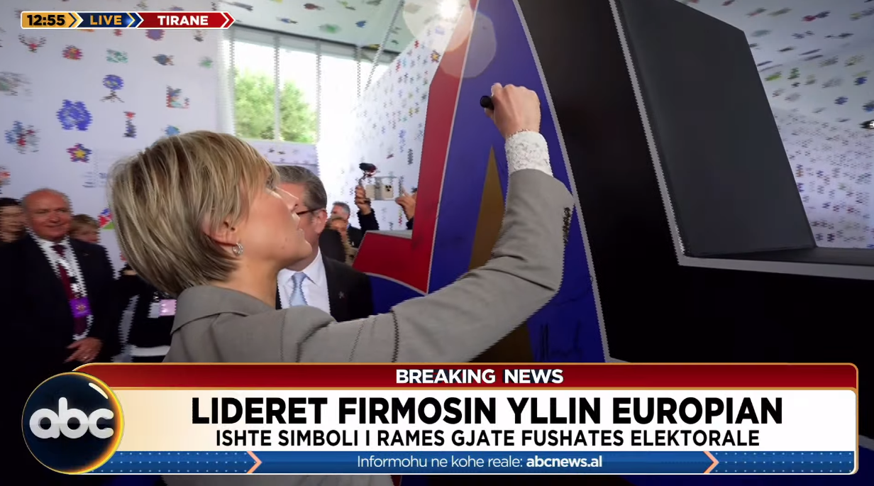 Liderët e BE, firmosin yllin Europian/ Simboli i Edi Ramës gjatë fushatës elektorale