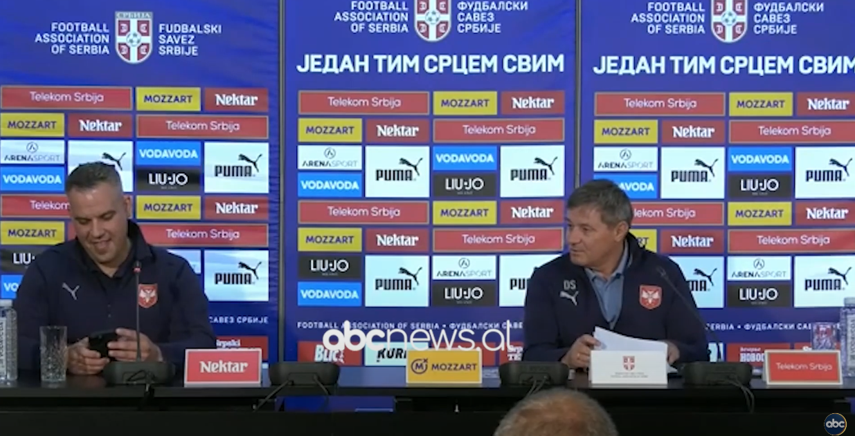 Serbia, tension i lartë/ Trajneri Stojkoviç përplaset me gazetarët përpara Shqipërisë