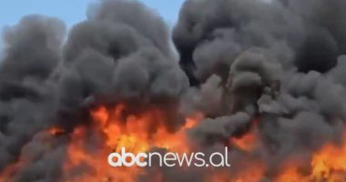 VIDEO/ Zjarr në fushën e mbetjeve në Vlorë, dyshohet i qëllimshëm