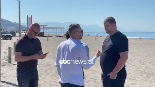 Policia aksion në Shëngjin/ Ndërhyrje për heqjen e shezlongeve në kundërshtim me ligjin