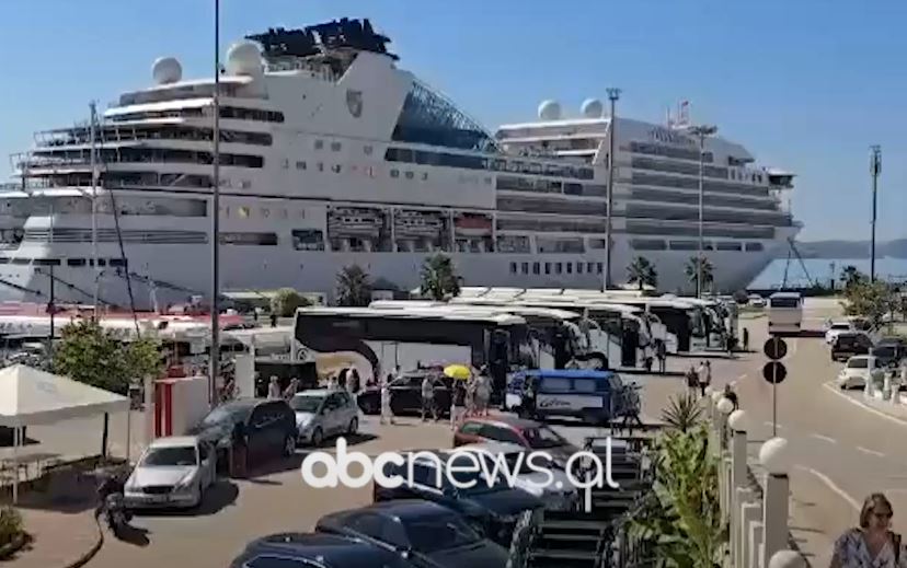 VIDEO/ Mbërrin në Sarandë anija luksoze “SeaBourn Encore” me 570 turistë në bord