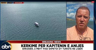 Vijojnë kërkimet për kapitenin e anijes/ Shkodër, u mbyt pasi shpëtoi dy turistë në liqen