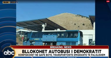 Bllokohet autobusi i demokratit në Qafë Botë, transportonte emigrantë të paligjshëm