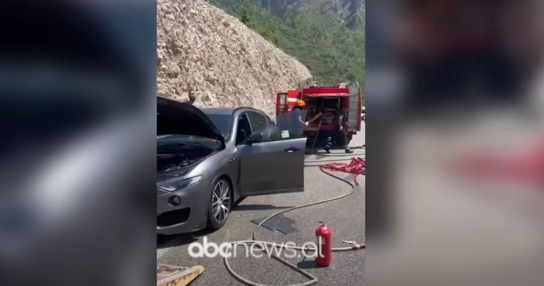 VIDEO/ Merr flakë automjeti në aksin rrugor Sarandë-Gjirokastër