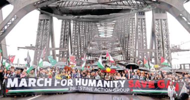 Protesta pro Palestinës/ Australi, mijëra persona marshim në urën në Sydney