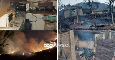 Digjen disa banesa në Sarandë/ Zjarri në fshatin Leshnicë e Poshtme mbetet kritike