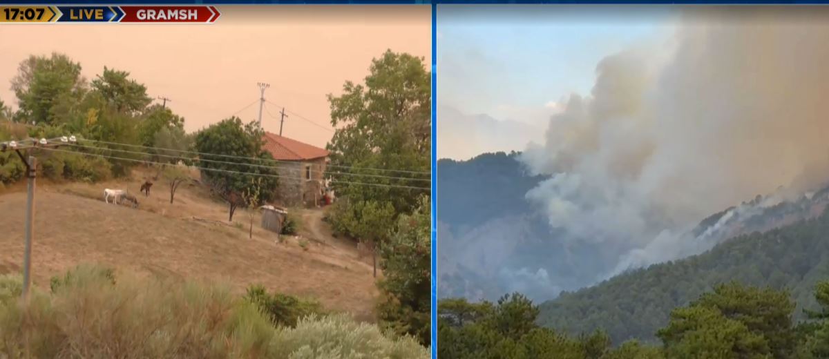“ABC News” në Gramsh, digjen 7 fshatra, evakuohen banorët e tyre