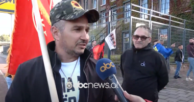 Protesta në Hagë: Liri për Thaçin/ Veteranë e qytetarë kërkojnë drejtësi për ish-krerët e UÇK