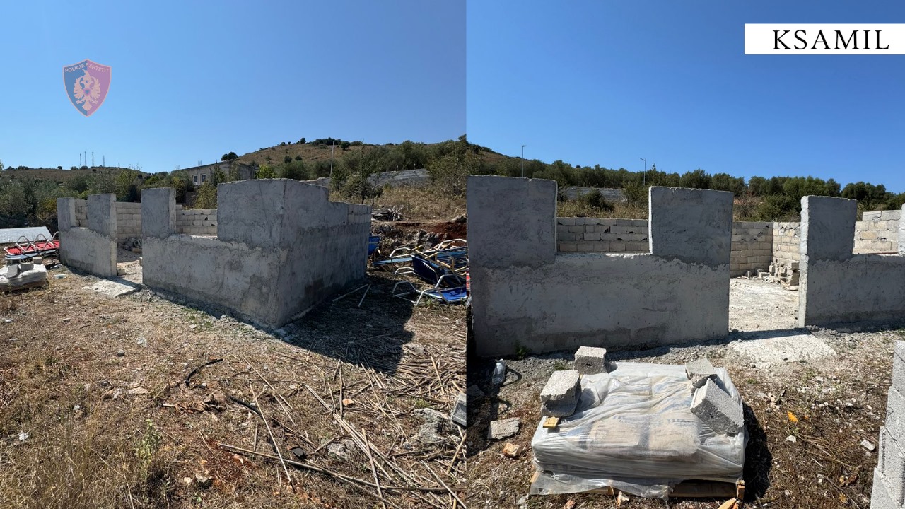 Ndërtuan pa leje në tokë publike në Ksamil, 4 të arrestuar, 1 tjetër në kërkim