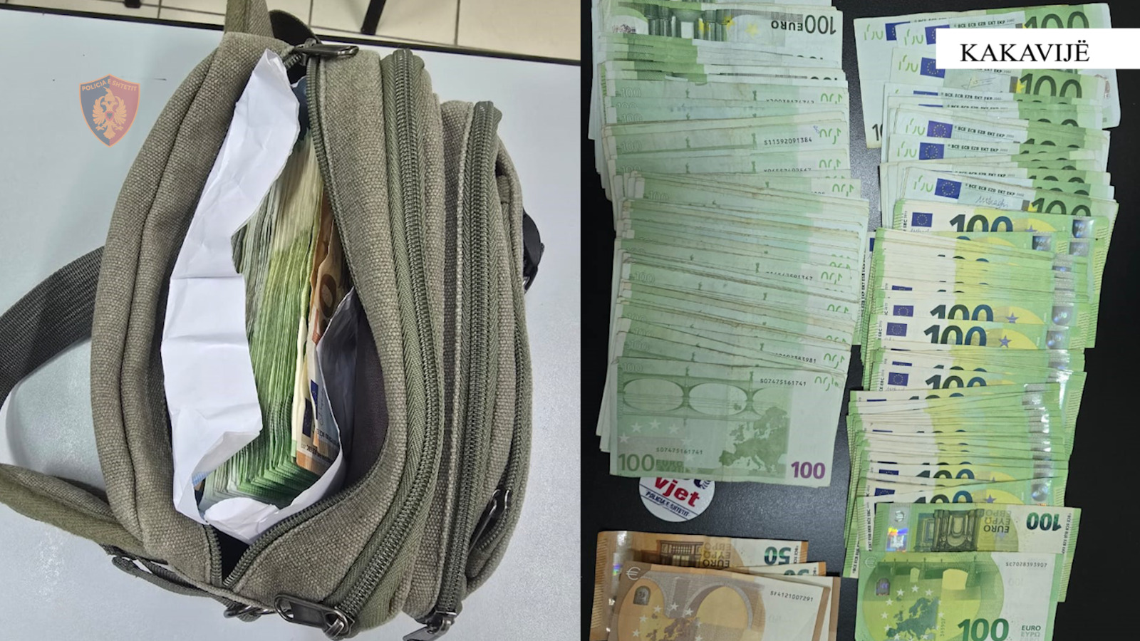 Nuk i deklaruan në kufi, sekuestrohen mbi 32 mijë euro në Kakavijë