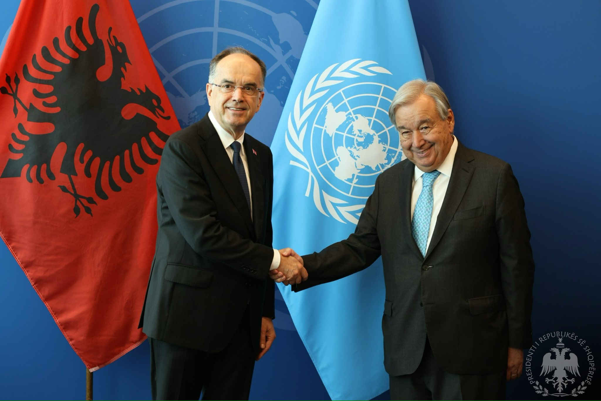 Begaj takon Guterres në OKB/ Presidenti: Shqipëria e angazhuar për paqe dhe zhvillim