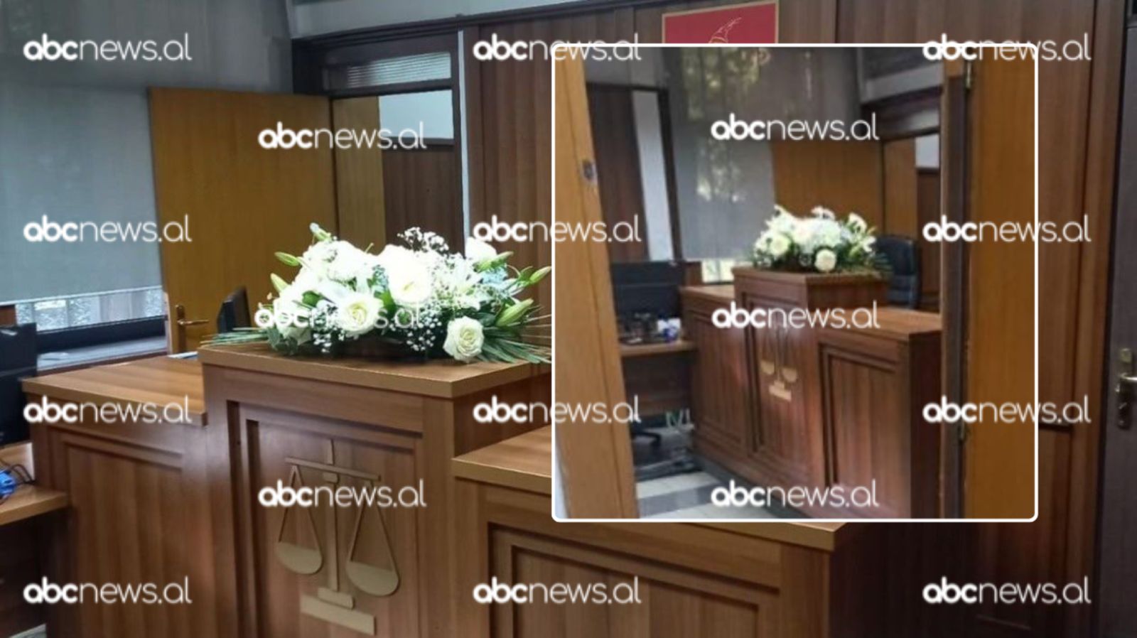 VIDEO/ ABC News brenda sallës ku u vra gjyqtari Astrit Kalaja. Heshtje dhe lule në gjykatë
