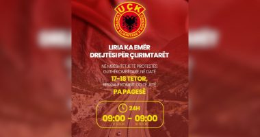 “Liria ka emër – Drejtësi për çlirimtarët”/ Protesta në Tiranë, Balluku: Rruga e Kombit pa pagesë në datë 17 tetor