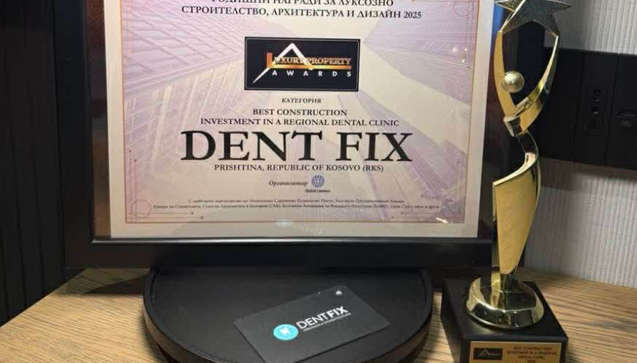 Klinika “Dent Fix” shpallet fituese e çmimit ndërkombëtar në Bullgari – një tjetër sukses i jashtëzakonshëm shqiptar në arenën botërore