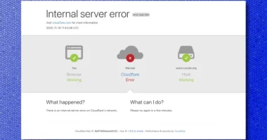 Ndërprerje Globale e Internetit/ Faqe interneti jashtë funksionit për shkak të problemeve teknike në Cloudflare