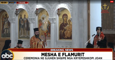 Mesha e Flamurit/ Ceremonia në gjuhën shqipe nga Kryepeshkopi Joan
