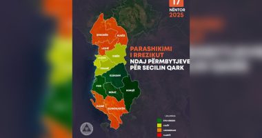 IGJEO: Priten reshje intensive në qarqet Shkodër Lezhë dhe Vlorë, rrezik për përmbytje