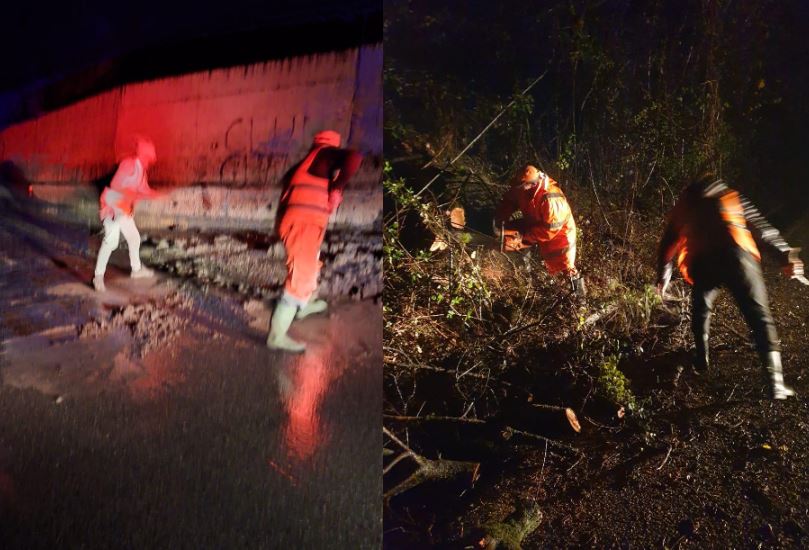 Moti i keq  rënie gurësh në disa akse rrugore në Elbasan