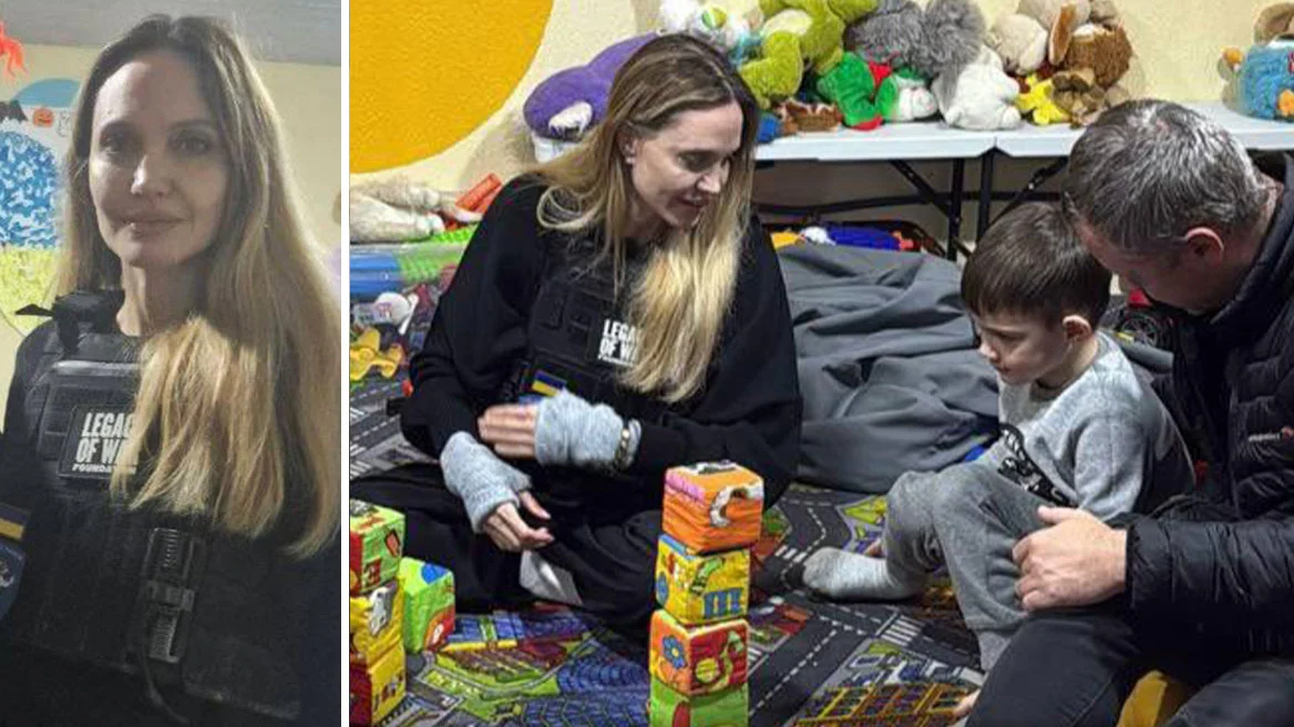 Kiev  Angelina Jolie viziton qytetin ukrainas të Khersonit