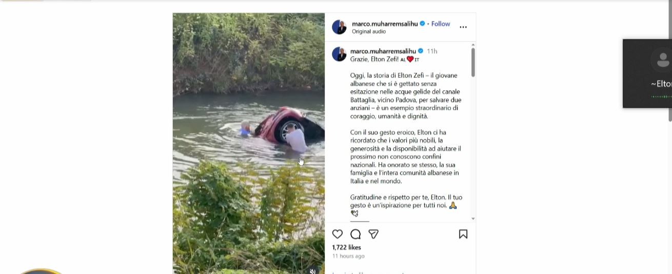 Shpëtoi punëdhënësin nga mbytja/ Elton Zefi rrëfen përpjekjet e minutat e tmerrit gjatë aktit të shpëtimit të të moshuarit në Padova