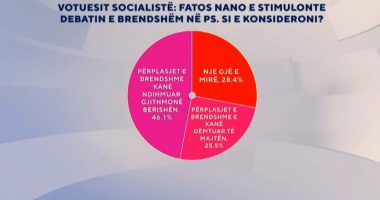 Zëri i Shqiptarëve/ Sondazhi: 46.1% e socialistëve, përplasjet e brendshme në PS kanë ndihmuar kundërshtarin