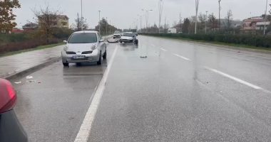 Video/ Aksident në hyrje të Vlorës, plagosen dy persona