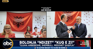 “Arbërishtja gjuha e zemrës”/ “Po ku ka si ti o Shqipëria ime” këndohet në Bolonja