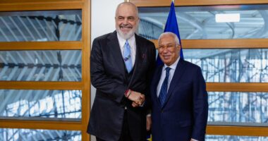 Kryeministri Rama në Bruksel, takon Presidentin e Këshillit të Europës Antonio Costa