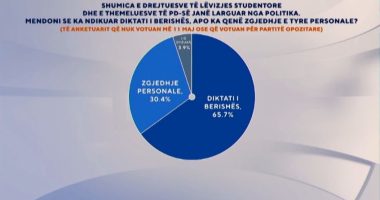 Sondazhi: Shumica e drejtuesve të Lëvizjes Studentore u larguan nga politika, nga diktati i Berishës