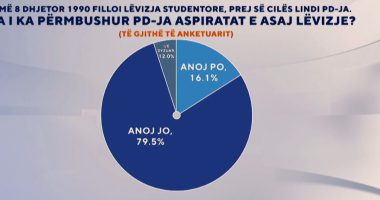‘Zëri i Shqiptarëve’/ Sondazhi: PD nuk i ka përmbushur aspiratat e Lëvizjes së 8 Dhjetorit