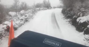 Zbardhet Korça, prezencë akulli në rrugë/ Policia apel qytetarëve: Përdorni zinxhirë!