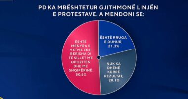 Protestat dhe opozita/ Sondazhi: 21 për qind e të anketuarve mendojnë se nuk ka dhënë kurrë rezultat