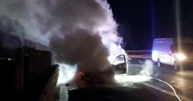 VIDEO/ Shkrumbohet makina në aksin Milot-Mamurras, shkak dyshohet një shkëndijë elektrike