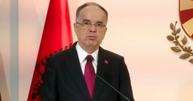 Begaj në konferencë me Presidenten maqedonase: Marrëdhëniet mes dy vendeve, shembull i bashkëpunimit rajonal