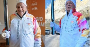 Të përjetshmit e Flakës Olimpike/ Italianët Bruno Colli e Dario Pivirotto mbajnë sërish pishtarin