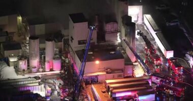 Zjarr i fuqishëm përfshin fabrikën në New Jersey