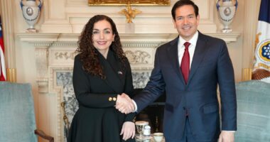 Osmani takohet me Rubion, diskutohet anëtarësimi i Kosovës në NATO