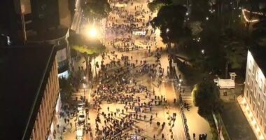 Pamjet me dron/ Protesta e PD, ja pjesëmarrja para kryeministrisë. Policia nuk dha leje për tubim