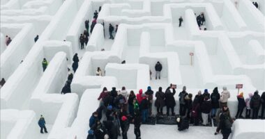 Poloni, hapet labirinti më i madh i borës në Evropë