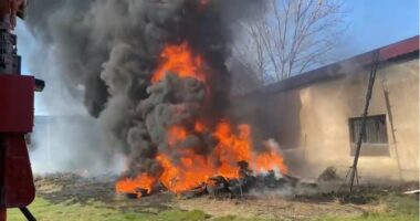 Pogradec, zjarr në një magazinë me materiale ndërtimi