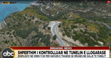 Shpërthim i kontrolluar në tunelin e Llogarasë/ Eksploziv në orën 11:30 për hapjen e trasesë së rrugës në dalje të tunelit