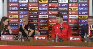 Përballja me Poloninë/ Sylvinho dhe kapiteni Gjimshiti në konferencë