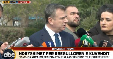 Ndryshimet në rregulloren e Kuvendit/ Balla: Mazhoranca po bën draftin e ri pas vendimit të Kushtetueses