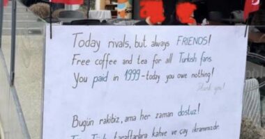 Kafe falas për tifozët turq, restoranti në Prishtinë me gjest simbolik: Borxhin e keni larë në 1999