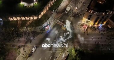 VIDEO/ Një grusht njerëzish të dhunshëm: Si përfundoi protesta e PD