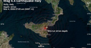 Tërmete të njëpasnjëshme godasin Siçilinë, mbyllen shkollat si masë paraprake