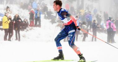 Një “dolli” për garën e fundit/ Skiatori anglez Gabriel Gledhill përfundon konkurimin i dehur