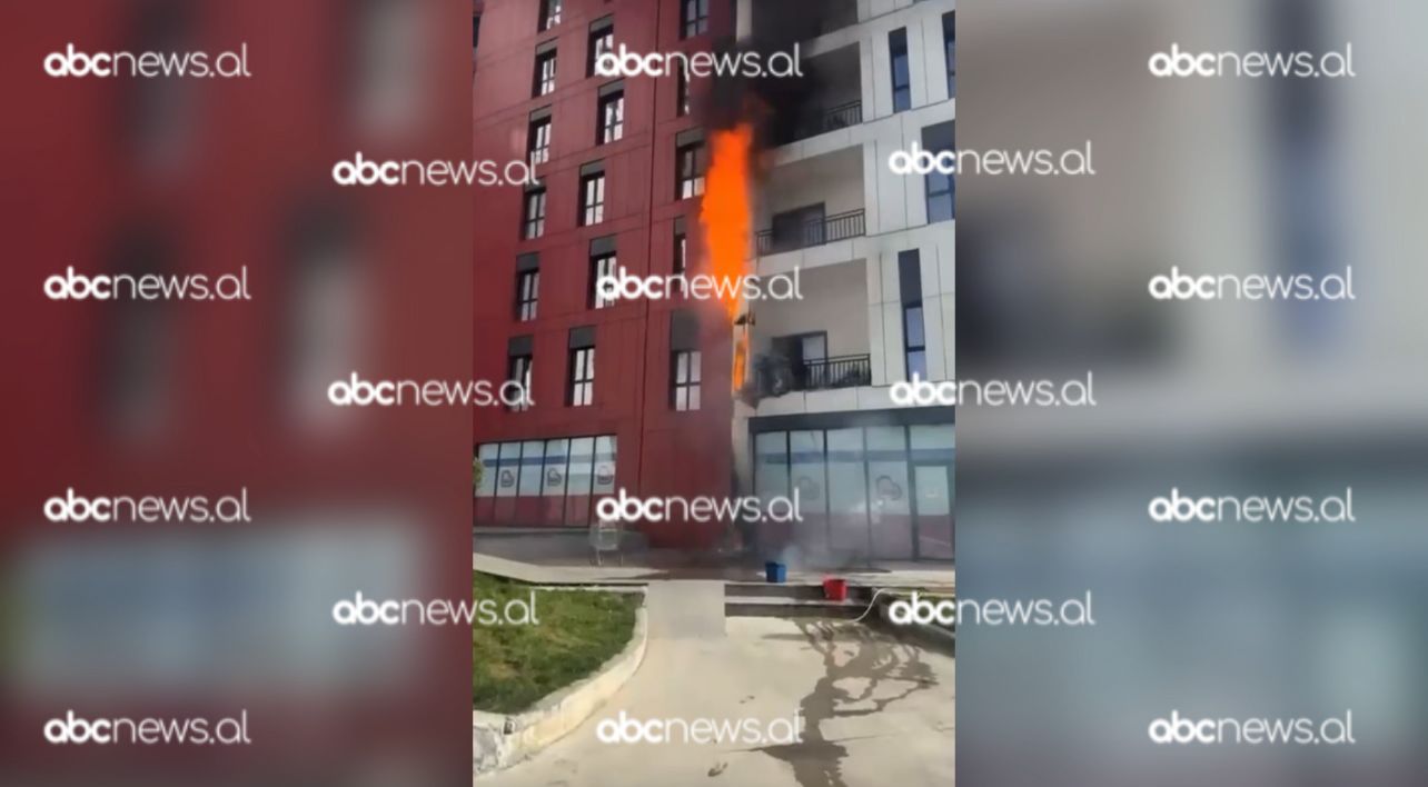 VIDEO  Pallati tek  Farmacia 10  u përfshi nga flakët  pamjet si nisi zjarri që më pas shkrumboi ndërtesën
