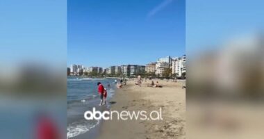 VIDEO/ Moti me diell, pushues të shumtë dynden në Lungomare të Vlorës