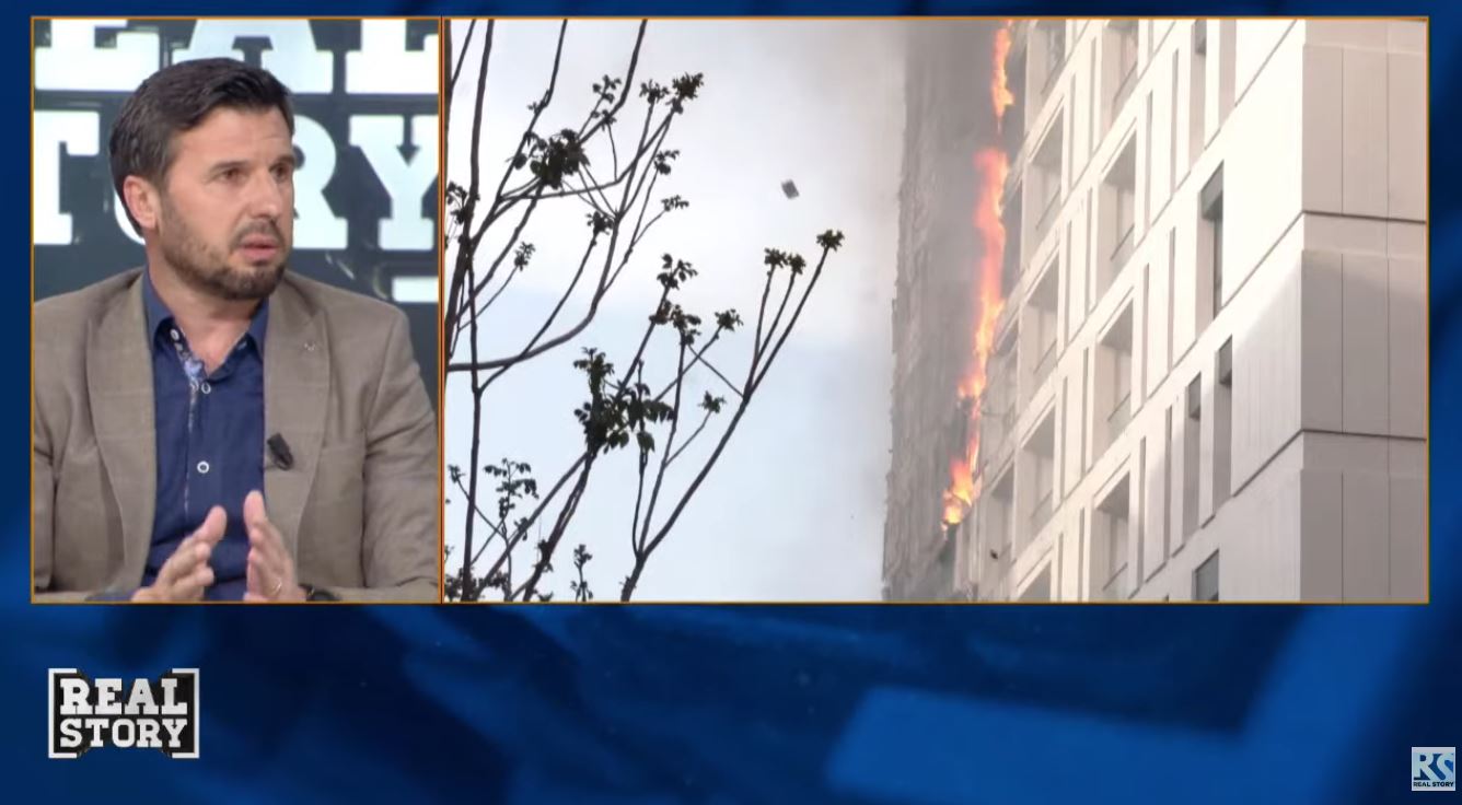 30 apartamente u shkrumbuan  inxhinieri për djegien e pallatit  Të gjitha shtresat termike nuk kanë pasur certifikatën A1 dhe A2